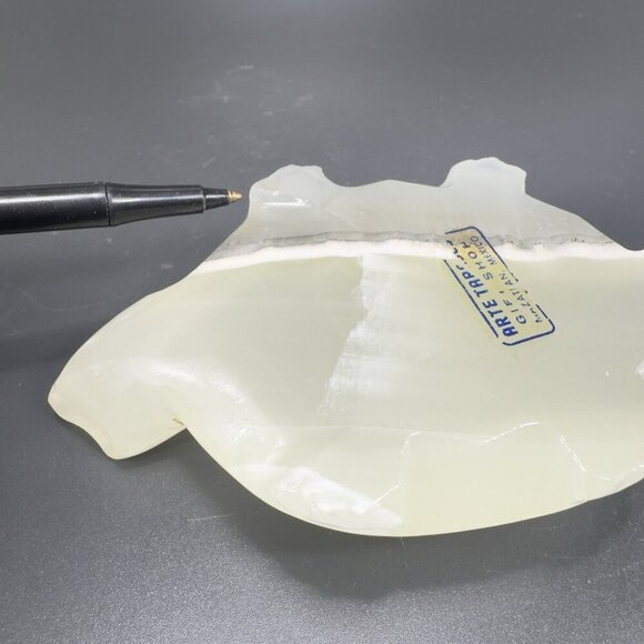 Mazatlan Mexico Hand Carved Onyx Marble Stone Turtle Figurine Paperweight VTG - Picture 10 of 14